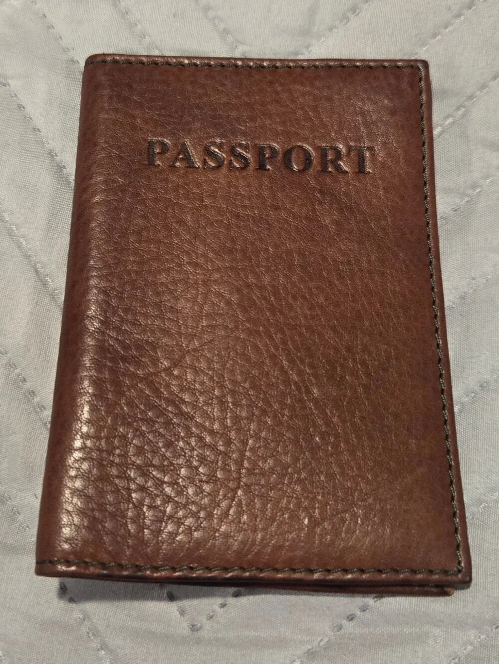 Brown Leather Passport Holder - Classic Travel Wallet